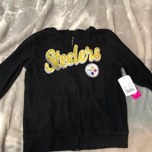 Girls Pittsburgh Steelers Zip Up Jacket